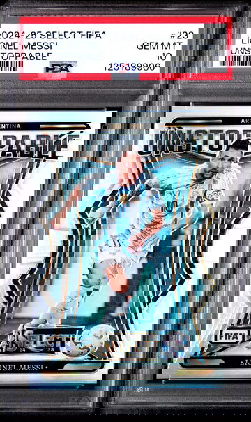 2024-25 PANINI SELECT FIFA UNSTOPPABLE LIONEL MESSI PRIZM #23 PSA 10