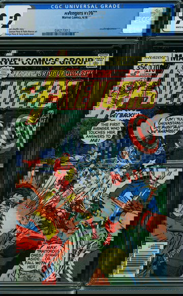 AVENGERS #170, CGC 9.2 NM-