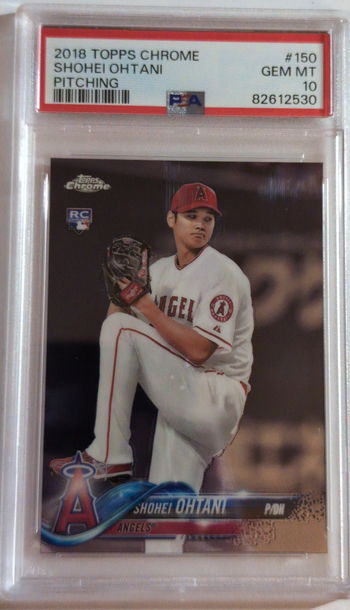 2018 Topps Chrome Rookie Shohei Ohtani Pitching #150 PSA 10 