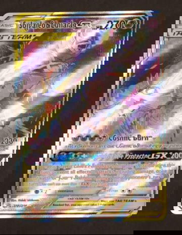 2019 Pokémon Sun & Moon Cosmic Eclipse Alt Art Solgaleo & Lunala Tag Team GX