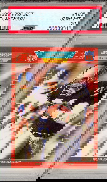 1989 Pro Set NFL Football HOF Rookie Card PSA 10 Bo Jackson 185