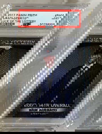 2017-18 Panini Prizm Luck of Lottery Bam Adebayo Heat RC PSA Mint 9 #50798956
