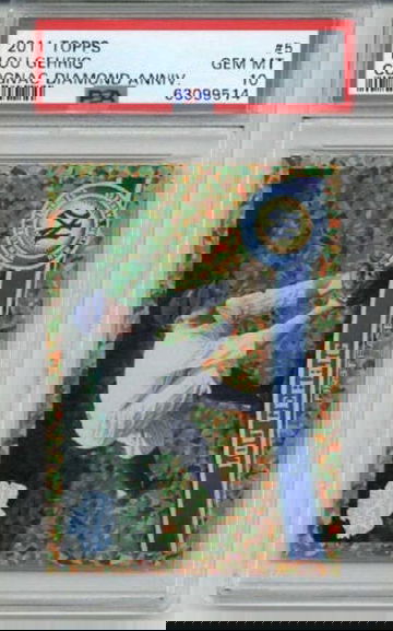 2011 TOPPS COGNAC DIAMOND ANNIVERSARY LOU GEHRIG CARD YANKEES PSA 10 LOW POP