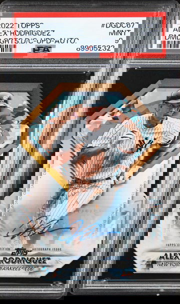 2022 Topps Update Diamond Greats Die-Cut Alex Rodriguez #DGDC-67 Auto /10 PSA 9