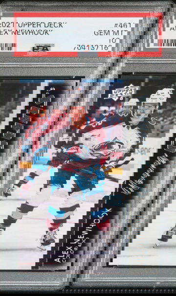 2021-2022 Upper Deck Alex Newhook #461 PSA 10