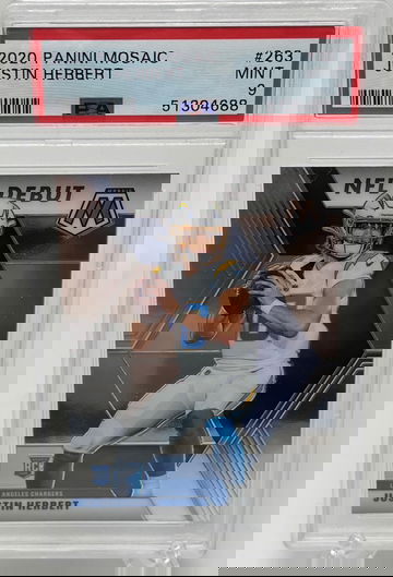 2020 Panini Mosaic Justin Herbert PSA 9 RC