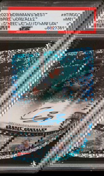2023 Bowman's Best Gabriel Gonzalez Reel To Reel Mini Diamond Autograph #RTRGG PSA 9 [BL-3B.47]
