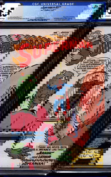 Superman #167 (1964) CGC 6.5 -- O/w to w; 1st Luthor & Brainiac team-up; Origin