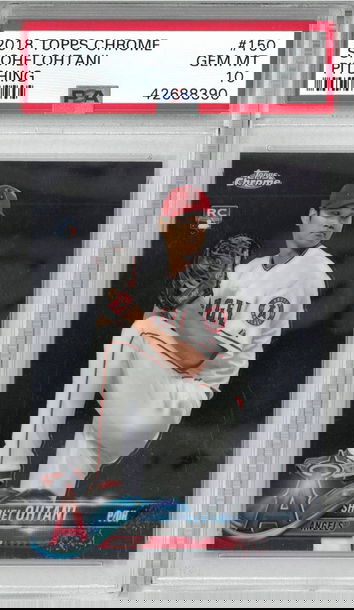 2018 Topps Chrome Shohei Ohtani Pitching #150 PSA 10