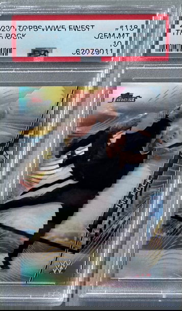 2020 Topps WWE Finest The Rock Refractor SP PSA 10