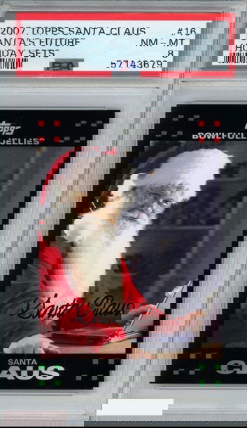 2007 TOPPS SANTA CLAUS HOLIDAY SETS SANTAS FUTURE #16 HOLIDAY SETS PSA 8 NM-MT