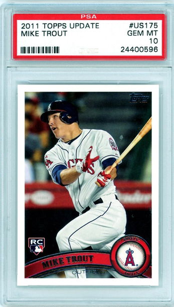 Mike Trout 2011 Topps Update RC PSA 10 Gem Mint