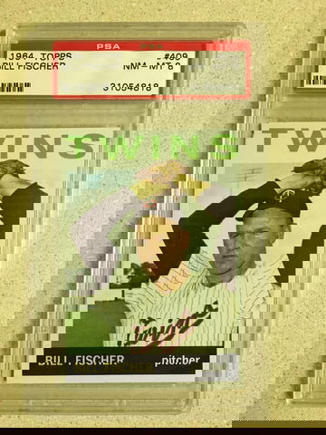 1964 Topps #409 Bill Fischer PSA 8 NM-MT TWINS 