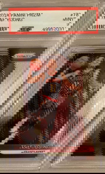 Trae Young 2018 Panini Prizm Base #78 PSA 9