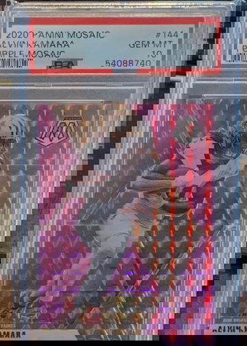 2020 Panini Mosaic Alvin Kamara Purple Mosaic 30/49 - POP 2!!