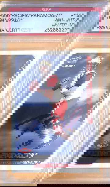 Tom Brady - Pacific Paramount Rookie Auto