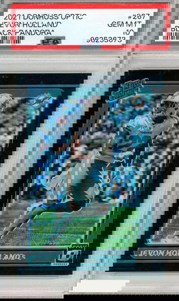 2021 PANINI DONRUSS OPTIC JEVON HOLLAND #267 BLACK PANDORA PSA 10 GEM MT  RC