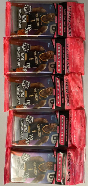 2019-20 Mosaic Basketball Cello Pack (Lot of 5)