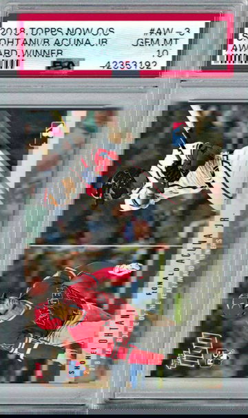 2018 Topps Now O/S Shohei Ohtani RC Ronald Acuna Jr. RC PSA 10 Gem-Mint PSA Population 101 Ultra RARE!!!