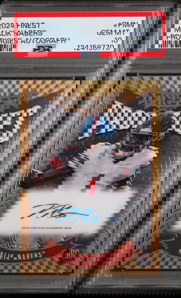 2024 Finest Prodigies Autograph Malik Nabers #PMN PSA 10