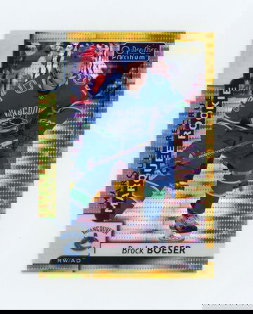 BROCK BOESER 2017-18 O-Pee-Chee Platinum Seismic GOLD Rc #28/50
