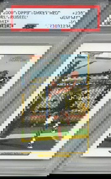 2006 TOPPS TURKEY RED WHITE #235 BILL RUSSELL CARD CELTICS PSA 10 LOW POP