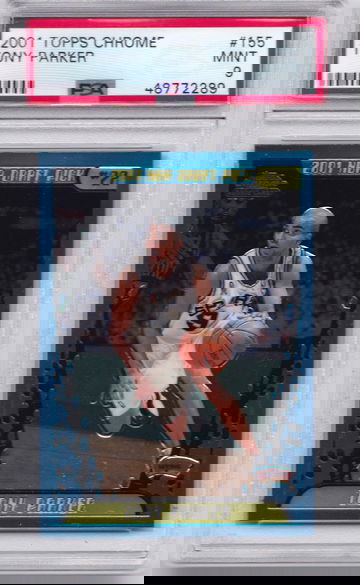 Tony Parker 2001 Topps Chrome PSA 9