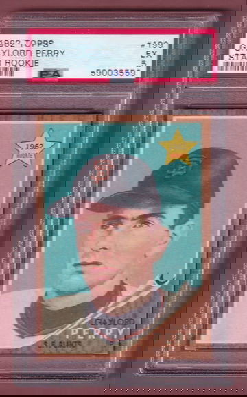 1962 Topps #199 Gaylord Perry PSA 5