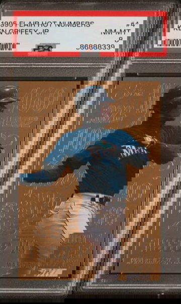 1995 Flair Hot Numbers Insert #4 Ken Griffey Jr. PSA 8 NM-MT