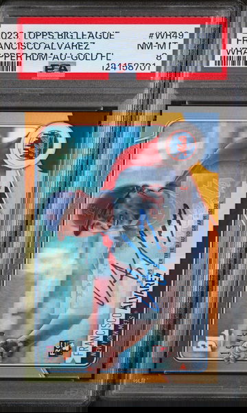 2023 Topps Big League Wrapper Redemption Autograph-Gold Foil Francisco Alvarez #WR49 /50 PSA 8