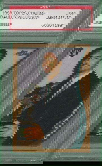 PSA 10 Charles Woodson 1998 Topps Chrome #44 RC Rookie Oakland Raiders Green Bay Packers Las Vegas