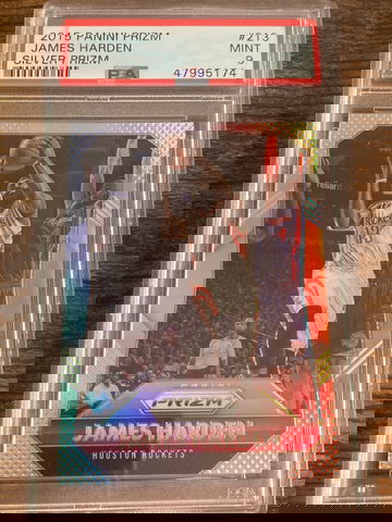 2015-16 Panini Prizm Silver Prizm #213 James Harden PSA 9 MINT