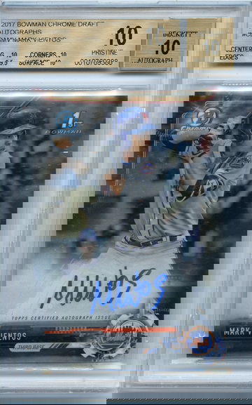 MARK VIENTOS 2017 BOWMAN CHROME DRAFT BGS 10/10 PRISTINE AUTO AUTOGRAPH