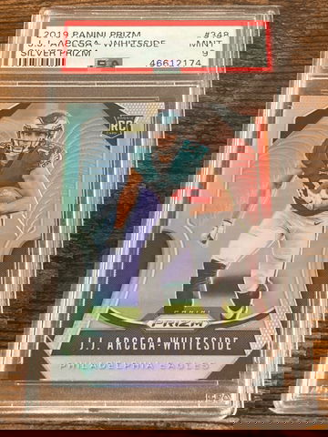 2019 Panini Prizm Rookies Silver JJ Arcega-Whiteside #348 PSA 9 MINT RC Rookie