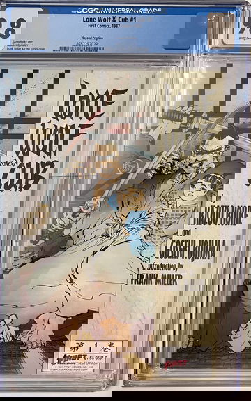 LONE WOLF & CUB # 1 SECOND PRINTING  DARK HORSE COMICS 1987  CGC 9.8  WHITE PAGES