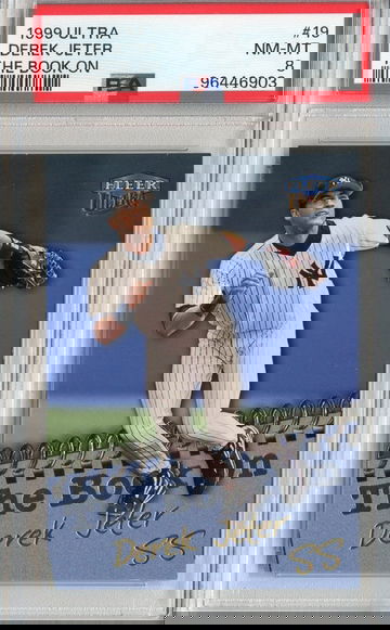 1999 Ultra The Book On #19 Derek Jeter PSA 8