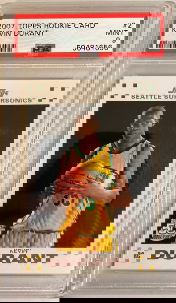 2007 Topps Rookie Card Kevin Durant PSA 9