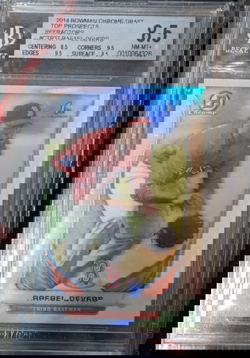 2014 Bowman Chrome Refractor Rookie BGS 8.5 Rafael Devers #CTP37