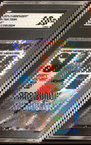 2020 Hoops Trae Young SLAM Purple Explosion SGC 10 Gem Mint