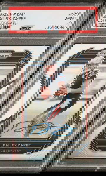 2022 Panini Prizm Zappe Silver Auto