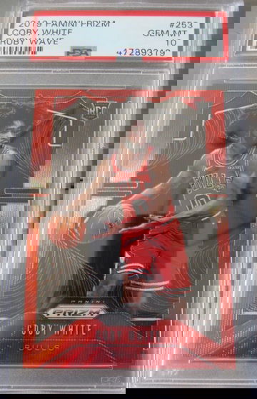 Coby White 2019 Panini Prizm Ruby Wave PSA10