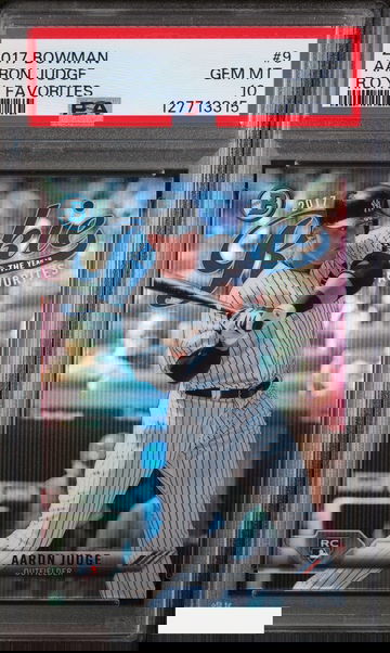 2017 BOWMAN ROOKIE OF THE YEAR ROY FAVORITES AARON JUDGE #9 RC PSA 10 GEM MT