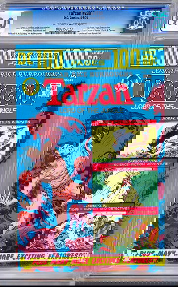 TARZAN #230 CGC 9.0 CLASSIC JOE KUBERT COVER MIKE KALUTA ART 100 PG SPECIAL 1974