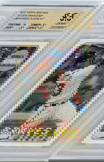 2018 Topps Heritage Action Variation Ronald Acuna Jr.  BGS 9.5