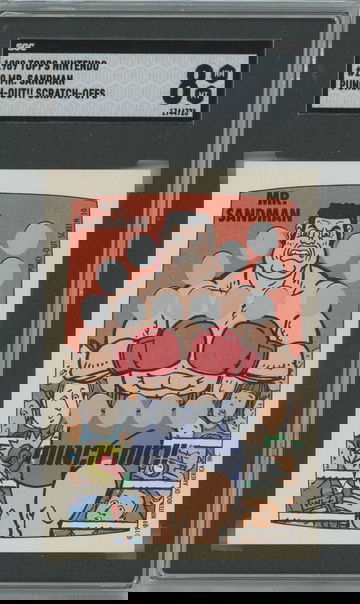 1989 Topps Nintendo Mr. SANDMAN Punch Out Scratch Off #10 SGC 8