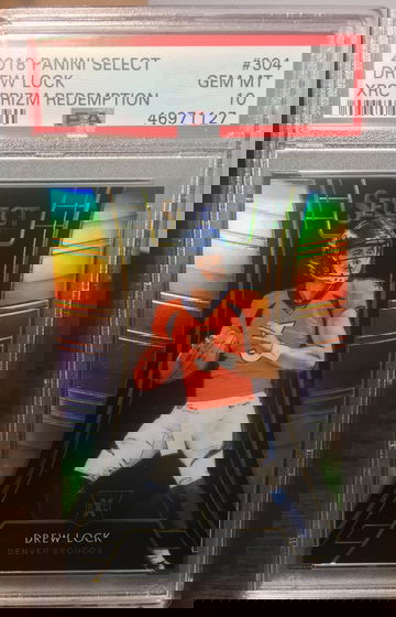 2018 Panini Select Drew Lock XRC Prizm Redemption PSA 10 Gem Mint