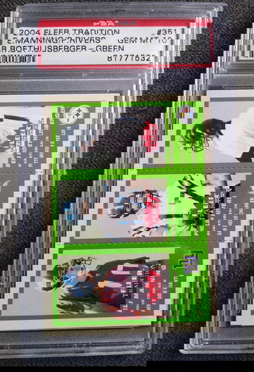 2004 Ben Roethlisberger Eli Manning Philip Rivers PSA 10 Fleer green rookie