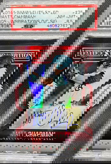 Matt Chapman 2014 Panini Elite Extra Edition Prospect Inspirations Die Cut PSA 8.5 /100