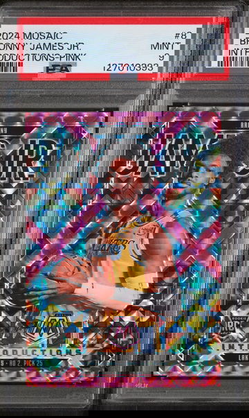 2024 Panini Mosaic Introductions Pink Bronny James Jr. #8 /149 PSA 9