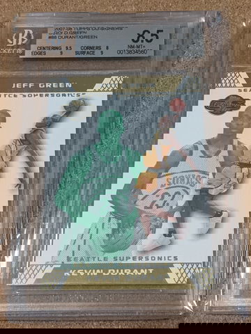 2007-08 Topps Co-signers Kevin Durant Gold Green Rookie /59 BGS 8.5 RC SP 🔥